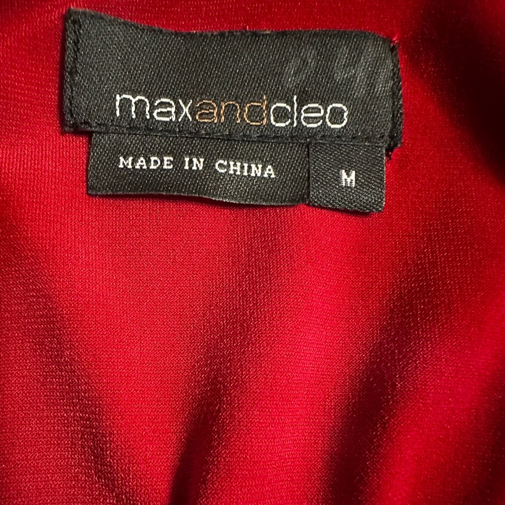 Max & Cleo Vibrant Red Wrap Mini Dress - Picture 5 of 5